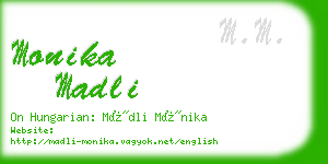 monika madli business card